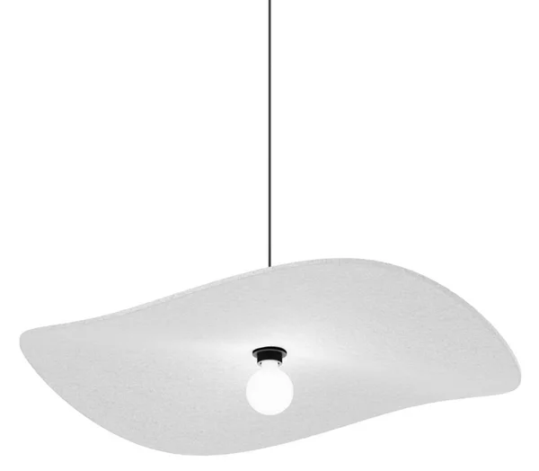 Wever & Ducré Lighting Lampada a sospensione Wave Soft 3.0, dimmerabile, Alluminio / Grigio / Zincato, Soggiorno / Sala da pranzo, Tessuto / Stoffa / Seta, Moderno, Lampada a sospensione
