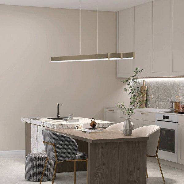 FISCHER & HONSEL Lampada a sospensione Vayana, dimmerabile, Marrone / Ruggine, Soggiorno / Sala da pranzo, Metallo, Moderno, Lampada a sospensione