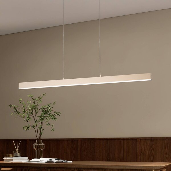 FISCHER & HONSEL Lampada a sospensione Silvano, dimmerabile, Crema / Ambra, Soggiorno / Sala da pranzo, Metallo, Moderno, Lampada a sospensione