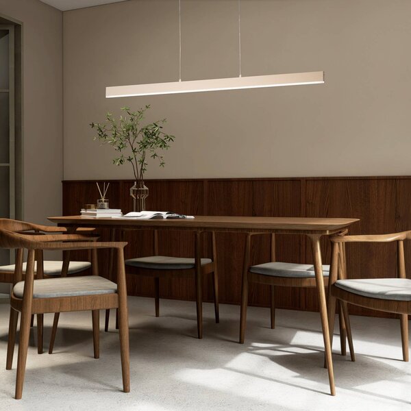 FISCHER & HONSEL Lampada a sospensione Silvano, dimmerabile, Crema / Ambra, Soggiorno / Sala da pranzo, Metallo, Moderno, Lampada a sospensione