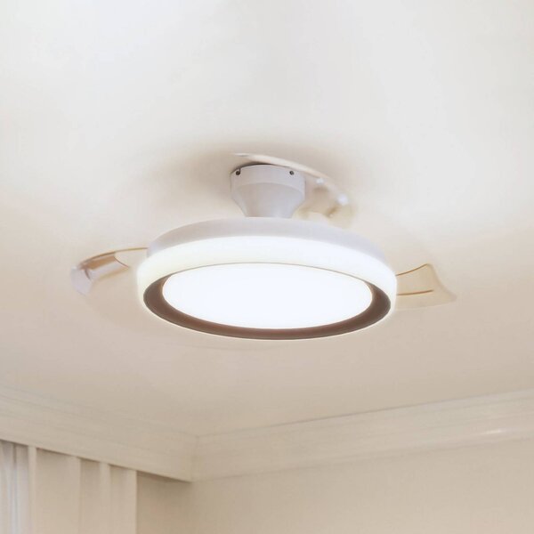 Philips Ventilatore da soffitto LED Bliss, oro/bianco, silenzioso, CCT dimmerabile, Bianco / Opale, Soggiorno / Sala da pranzo, Metallo, Moderno