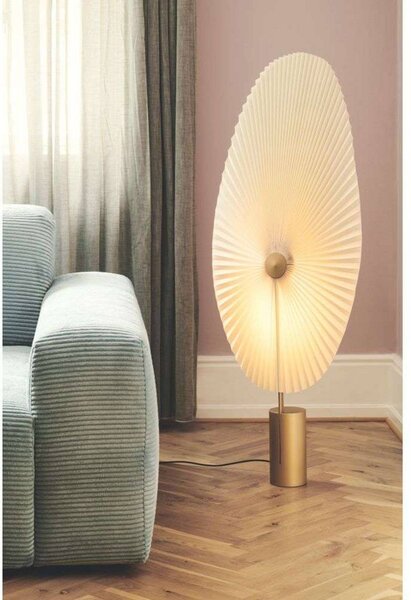 GEJST Lampada da terra Liris, dimmerabile, Ottone / Oro, Soggiorno / Sala da pranzo, Metallo, Design, Lampada da terra