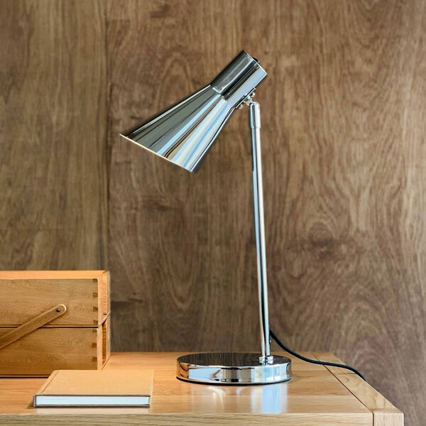 Dyberg Larsen Lampada da tavolo DL12, Cromo / Argento, Soggiorno / Sala da pranzo, Metallo, Design, Lampada da tavolo