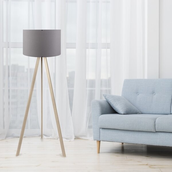 Lampada da terra AYD 1xE27/60W/230V grigio/beige