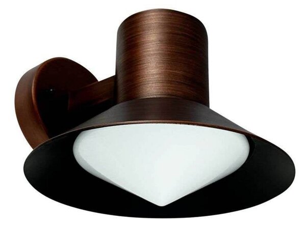 Dyberg Larsen Applique da esterno Venice, color rame, Ø 20 cm Ocean, dimmerabile, Rame, Metallo, Design