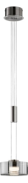 FISCHER & HONSEL Lampada a sospensione LAVIN, dimmerabile, Alluminio / Grigio / Zincato, Soggiorno / Sala da pranzo, Metallo, Moderno, Lampada a sospensione
