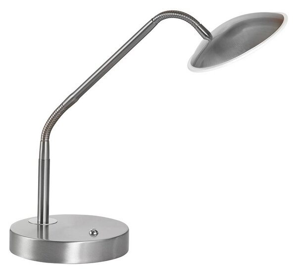FISCHER & HONSEL Lampada da tavolo Tallri, dimmerabile, Alluminio / Grigio / Zincato, Soggiorno / Sala da pranzo, Metallo, Moderno, Lampada da tavolo