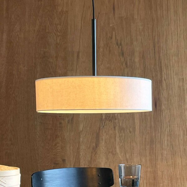 Dyberg Larsen Lampada a sospensione Calix, dimmerabile, Bianco / Opale, Soggiorno / Sala da pranzo, Tessuto / Stoffa / Seta, Design, Lampada a sospensione