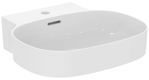 Lavabo Ideal Standard Linda-X, 50 cm, con un foro per il miscelatore, dotato di troppofilo