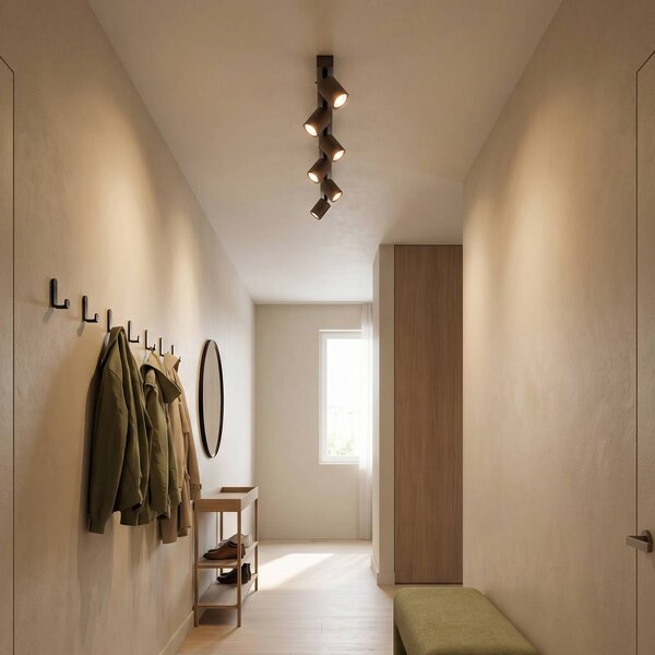 Faretto da soffitto Top, regolabile, marrone, lineare a 6 luci Top TK Lighting, dimmerabile, Marrone / Ruggine, Soggiorno / Sala da pranzo, Metallo, Moderno, Faretto