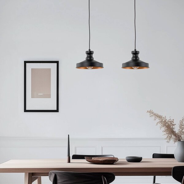 Lampada a sospensione Berceste Opviq, dimmerabile, Nero, Soggiorno / Sala da pranzo, Metallo, Moderno, Lampada a sospensione