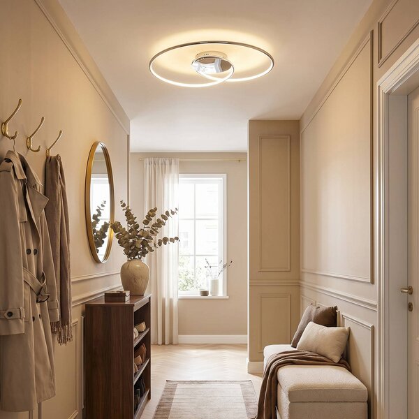 Plafoniera a LED Joline Lindby, Cromo / Argento, Soggiorno / Sala da pranzo, Metallo, Moderno, Plafoniera LED