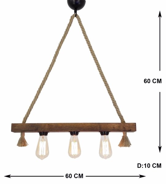 Lampadario su filo KUTUK 3xE27/40W/230V
