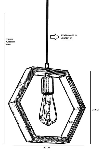 Lampadario su filo GEOMETRIK 1xE27/60W/230V