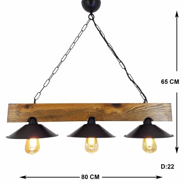 Lampadario su catena SAPKA 3xE27/60W/230V