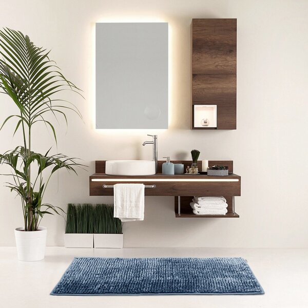 Tappeto da bagno blu scuro, 50 x 70 cm Bati - AmeliaHome