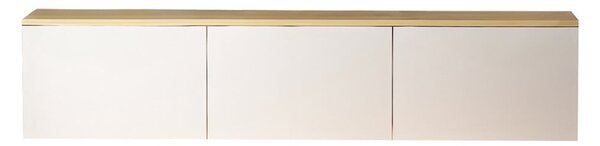 Mobile TV bianco-naturale effetto rovere 160x35x32 cm Neon - Kalune Design