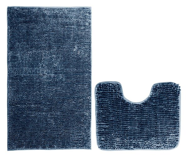 Set di 2 tappetini da bagno blu scuro Bati - AmeliaHome