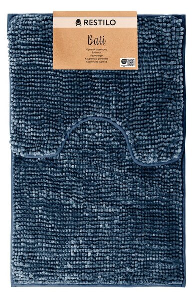Set di 2 tappetini da bagno blu scuro Bati - AmeliaHome
