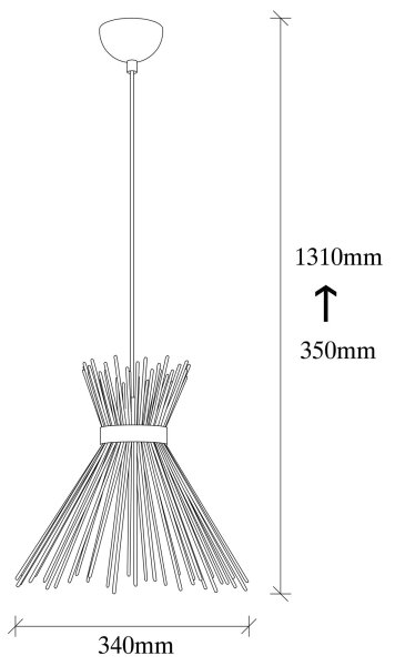 Lampadario su filo KIRPI 1xE27/40W/230V
