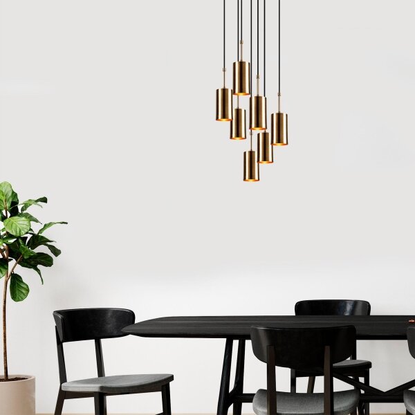 Lampadario su filo KEM 7xE27/40W/230V