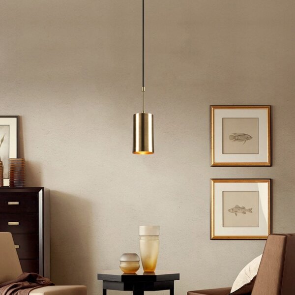 Lampadario su filo KEM 1xE27/40W/230V oro