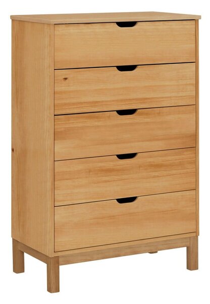 Cassettiera di colore naturale in pino massiccio 76x113x39 cm Post – Støraa
