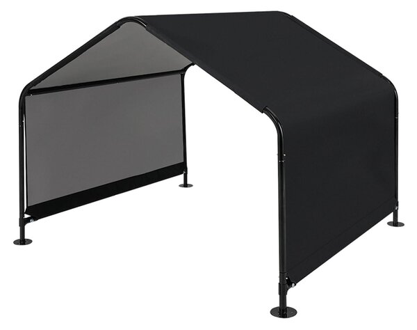 Tenda per cani GOPLUS, adatta per uso esterno, rifugio protettivo per cani, tenda per animali domestici adatta a cani di piccola e grande taglia, tenda impermeabile per cani, dimensioni 129 x 123,5 x 99 cm, colore nero