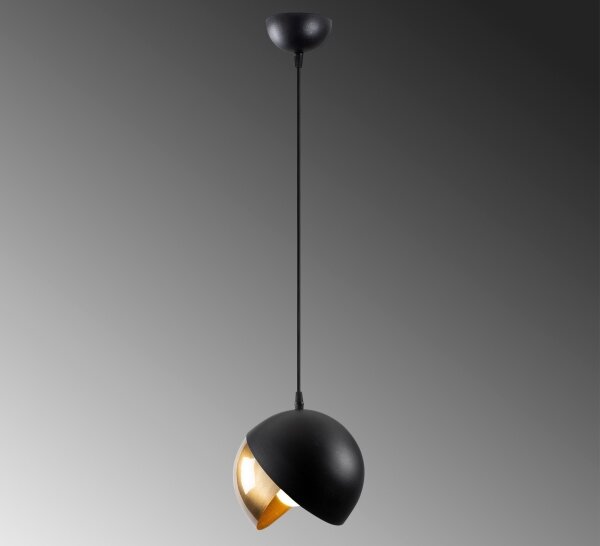 Lampadario su corda BERCESTE 1xE27/40W/230V nero/oro