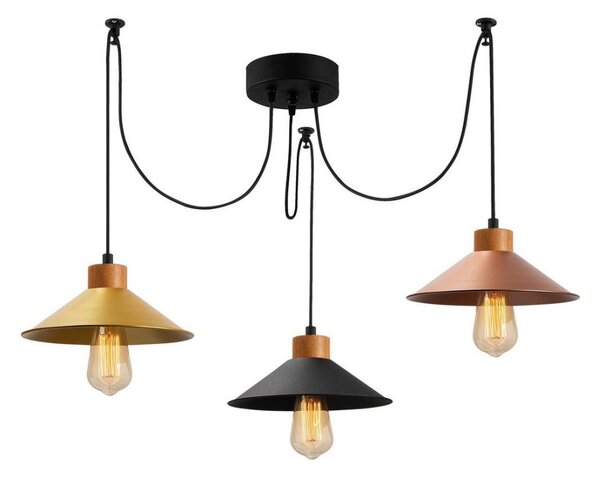 Lampadario a sospensione con filo MANAVGAT 3xE27/40W/230V ragno