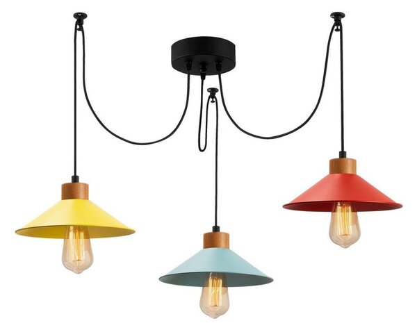 Lampadario a sospensione con filo MANAVGAT 3xE27/100W/230V ragno