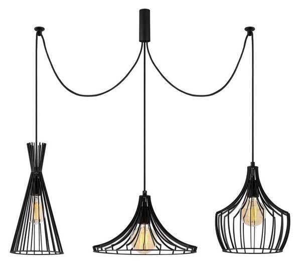 Lampadario a sospensione con filo MEZOPOTAMYA 3xE27/40W/230V ragno