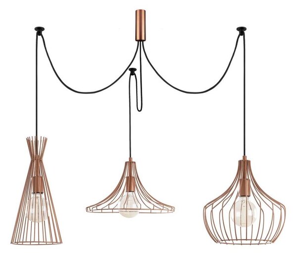 Lampadario a sospensione con filo MEZOPOTAMYA 3xE27/40W/230V ragno