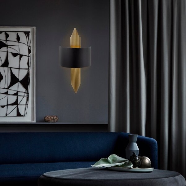 Applique 1xE27/40W/230V oro/nero