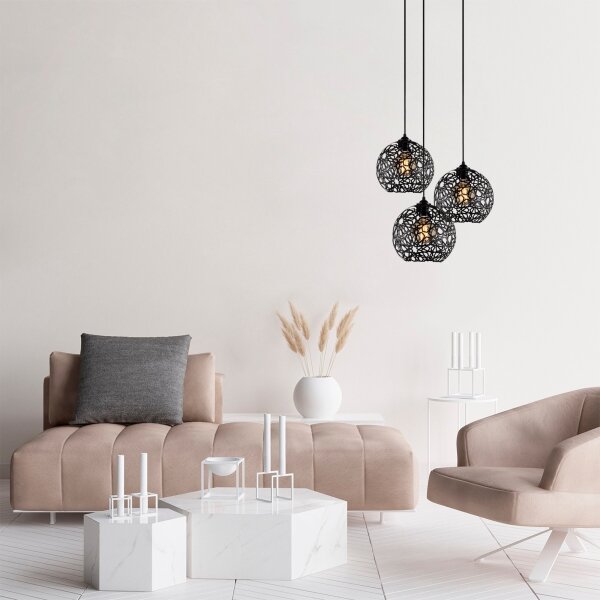 Lampadario su filo FELLINI 3xE27/100W/230V