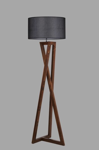 Lampada da terra MACKA 1xE27/60W/230V nero/marrone