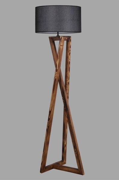 Lampada da terra MACKA 1xE27/60W/230V nero/marrone