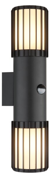 Globo 32160-2S -Lampada da parete per esterni con sensore MERVIN 2xE27/15W/230V IP54