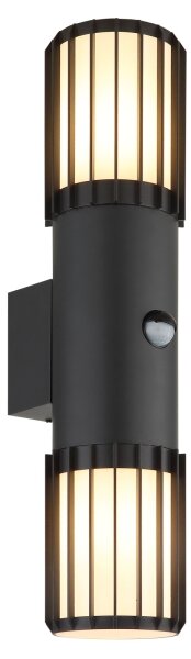 Globo 32160-2S -Lampada da parete per esterni con sensore MERVIN 2xE27/15W/230V IP54