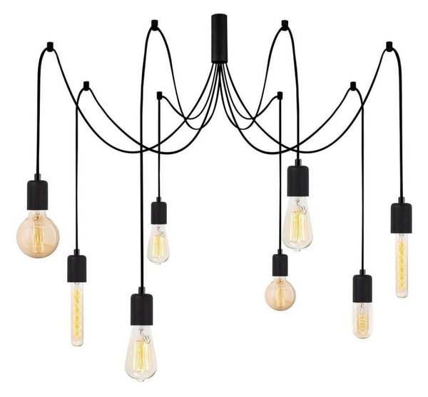 Lampadario a sospensione con filo KABLUNI 8xE27/100W/230V ragno