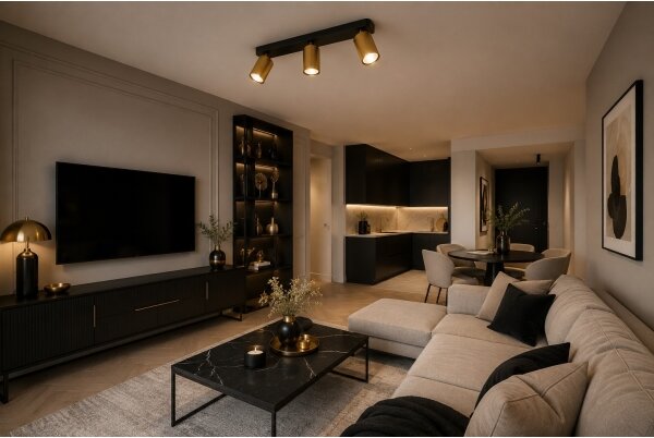 Faretto orientabile ELAN 3xGU10/30W/230V oro/nero