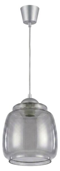 Brilagi - Lampada a sospensione LED con cavo R GLASS 1xE27/60W/230V diam. 26 cm argento/grigio fumé