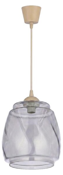 Brilagi - Lampadario LED a sospensione su cavo R GLASS 1xE27/60W/230V diam. 26 cm beige/grigio fumé
