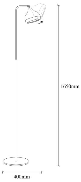 Lampada da terra YILDO 1xE27/40W/230V