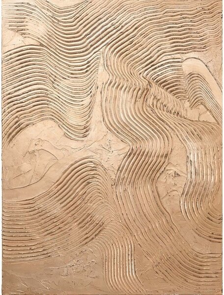 Quadro dipinto a mano 88x118 cm Metallic Brown - Malerifabrikken