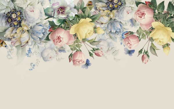 Carta da parati Delicato bouquet floreale, Carta da parati Floreale, u39845 : Uwalls.it