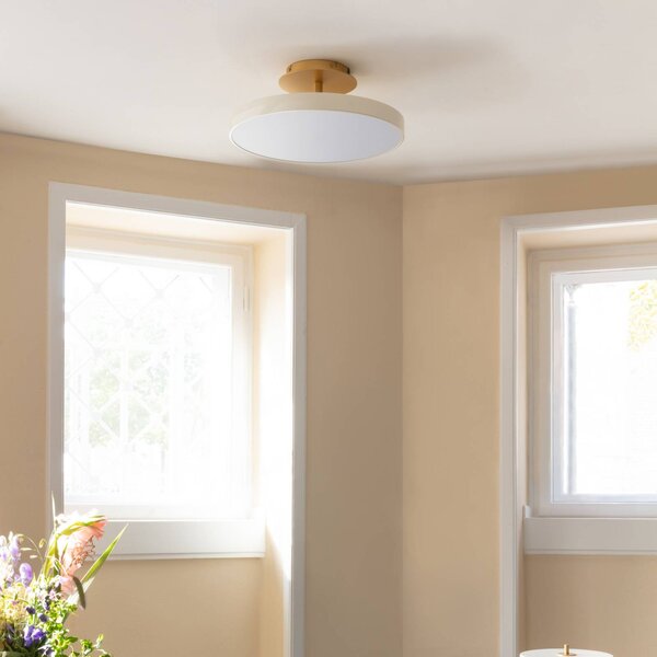 UMAGE Plafoniera di design Asteria UP PLUS, dimmerabile, Crema / Ambra, Soggiorno / Sala da pranzo, Metallo, Design, Plafoniera
