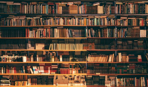 Carta da parati Una grande biblioteca, Carta da parati che aumenta lo spazio, u40004 : Uwalls.it