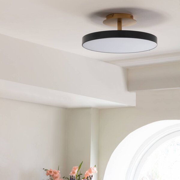UMAGE Plafoniera di design Asteria UP PLUS, dimmerabile, Nero, Soggiorno / Sala da pranzo, Metallo, Design, Plafoniera