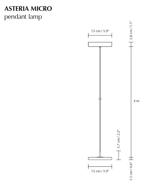 UMAGE Lampada a sospensione Asteria Micro, dimmerabile, Alluminio / Grigio / Zincato, Soggiorno / Sala da pranzo, Metallo, Design, Lampada a sospensione